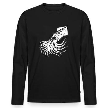 deep-sea hunter Humboldt-Kalmar - Men's Premium Organic Long Sleeve Shirt - black - Front - Nico (187cm)