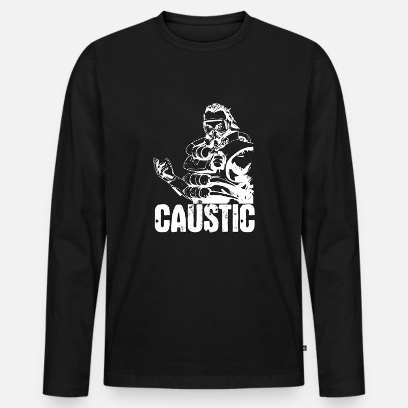 Caustic - Männer Premium Bio Langarmshirt - Schwarz