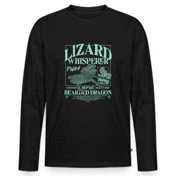 Bartagame Bartagamen Echsenflüsterer - Männer Premium Bio Langarmshirt - Schwarz - Vorne - Nico (187cm)