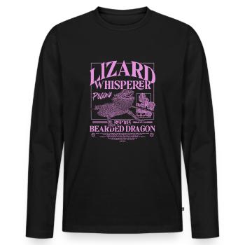 Bartagame Bartagamen Echsenflüsterer - Männer Premium Bio Langarmshirt - Schwarz - Vorne - Nico (187cm)