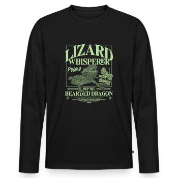 Bartagame Bartagamen Echsenflüsterer - Männer Premium Bio Langarmshirt - Schwarz - Vorne - Nico (187cm)