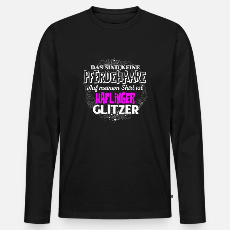 HAFLINGER - Glitzer - Männer Premium Bio Langarmshirt - Schwarz