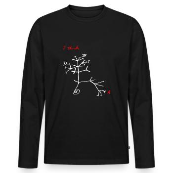 Atheistisch denken - Männer Premium Bio Langarmshirt - Schwarz - Vorne - Nico (187cm)