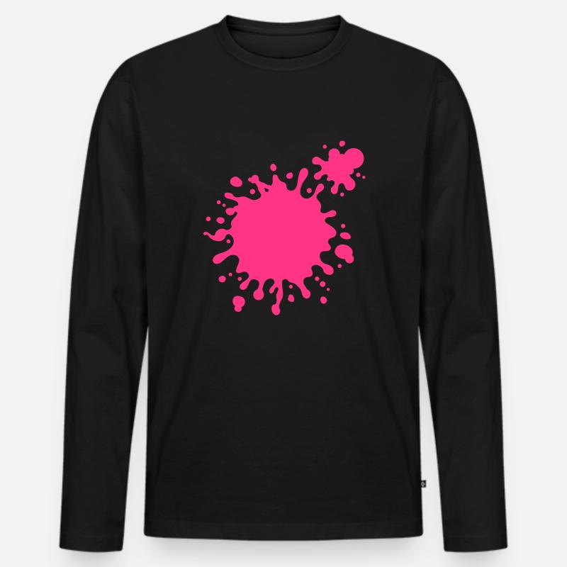 Verspritzen - Männer Premium Bio Langarmshirt - Schwarz