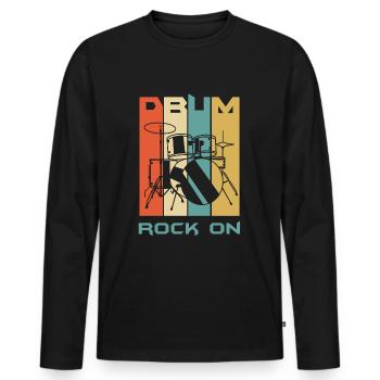 Percussion - Men's Premium Organic Long Sleeve Shirt - black - Front - Nico (187cm)