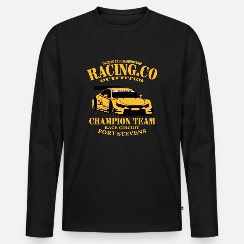 Touring-Car-Racing - Männer Premium Bio Langarmshirt - Schwarz
