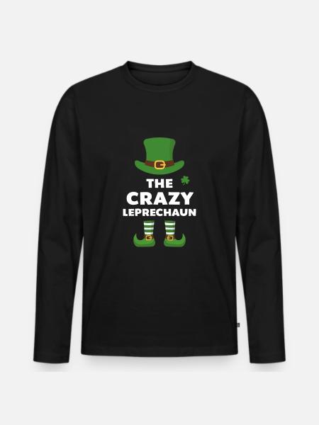 Le Crazy Leprechaun - T-shirt manches longues Premium bio Homme - noir