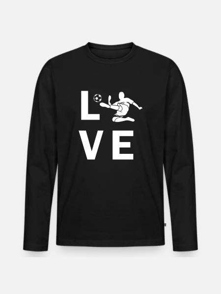 Fußball Soccer - Men's Premium Organic Long Sleeve Shirt - black