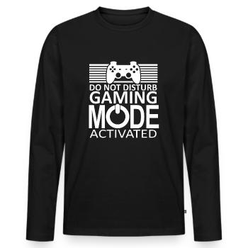 Gamer Game Play Online Computer Gaming Arcade Neon - Men's Premium Organic Long Sleeve Shirt - black - Front - Nico (187cm)