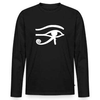 Ra's eye - Men's Premium Organic Long Sleeve Shirt - black - Front - Nico (187cm)