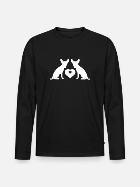 Hund Dog - Männer Premium Bio Langarmshirt - Schwarz