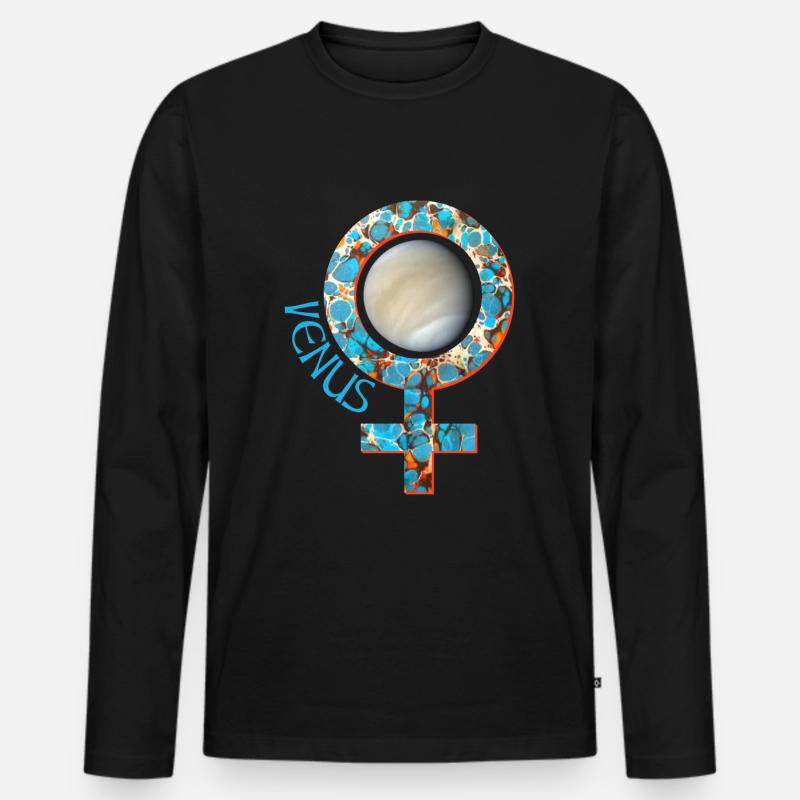 venus e 276 - Männer Premium Bio Langarmshirt - Schwarz