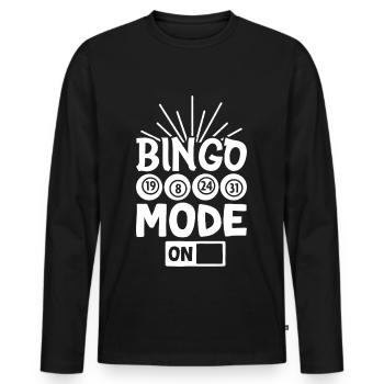 Bingo Player Mode On Bingo - Männer Premium Bio Langarmshirt - Schwarz - Vorne - Nico (187cm)