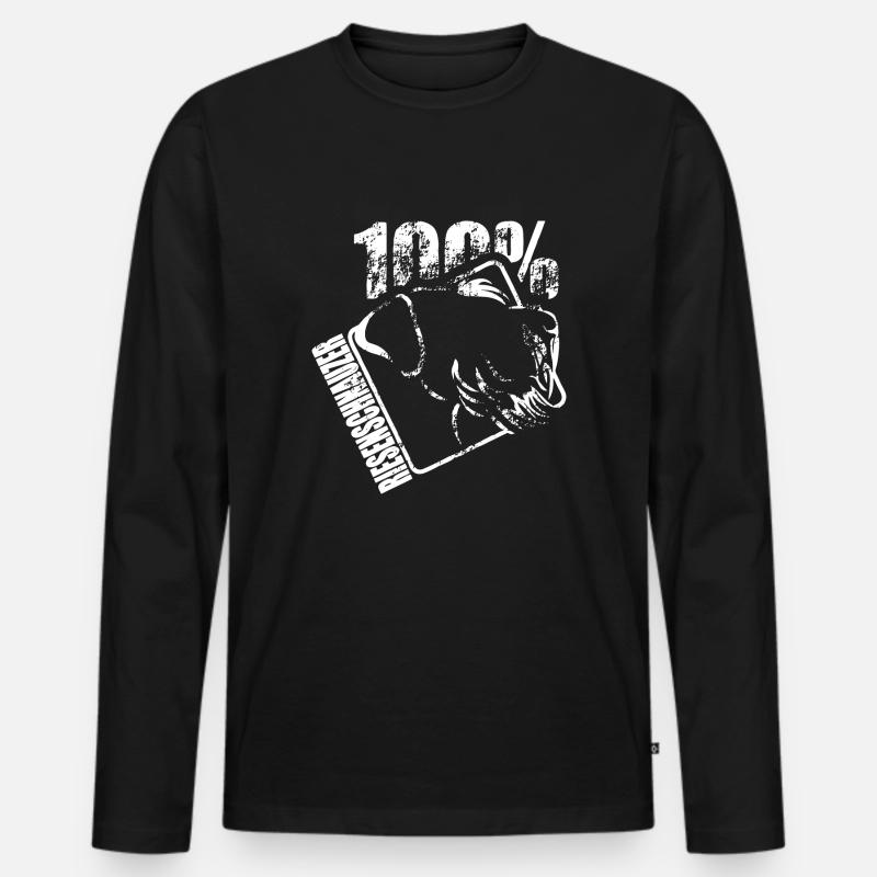 RIESENSCHNAUZER 100 - Männer Premium Bio Langarmshirt - Schwarz