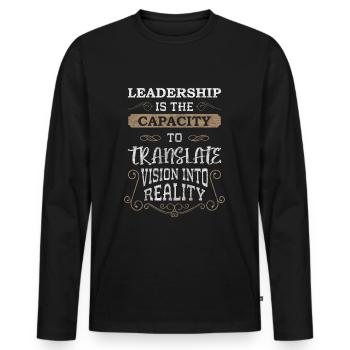 büro karriere angestellte - Männer Premium Bio Langarmshirt - Schwarz - Vorne - Nico (187cm)