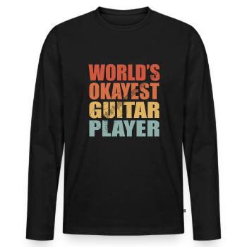 Gitarre Musik Gitarisst Gitarren Spruch - Männer Premium Bio Langarmshirt - Schwarz - Vorne - Nico (187cm)
