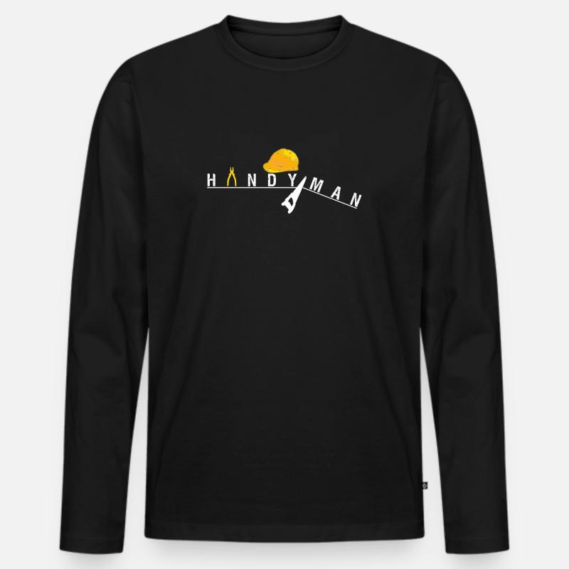 Handwerker DIY - Männer Premium Bio Langarmshirt - Schwarz