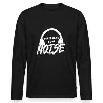 Lets Make Some Noise Tontechniker T-Shirt - T-shirt manches longues Premium bio Homme - noir - Devant - Nico (187cm)