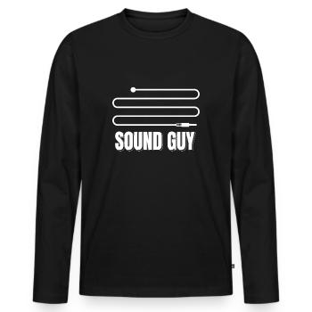 Cadeau de t-shirt Technicien du son - T-shirt manches longues Premium bio Homme - noir - Devant - Nico (187cm)