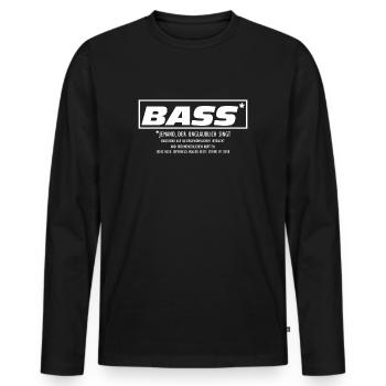 Bass Chor Sänger Chorstimme T-Shirt Geschenk - Männer Premium Bio Langarmshirt - Schwarz - Vorne - Nico (187cm)