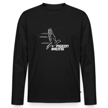 Pigeon Racing pigeon racing - Men's Premium Organic Long Sleeve Shirt - black - Front - Nico (187cm)