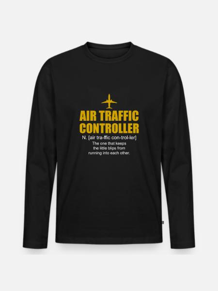 Air traffic controller definition air traffic controller - Men's Premium Organic Long Sleeve Shirt - black