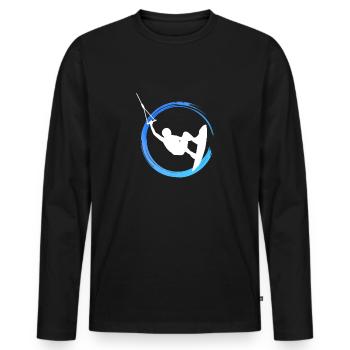 Wakeboarding T-Shirt cadeau Wakeboarder - T-shirt manches longues Premium bio Homme - noir - Devant - Nico (187cm)