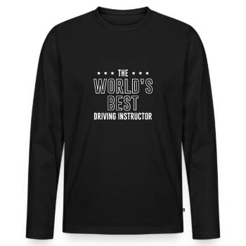 Le cadeau du meilleur moniteur de conduite au monde - T-shirt manches longues Premium bio Homme - noir - Devant - Nico (187cm)