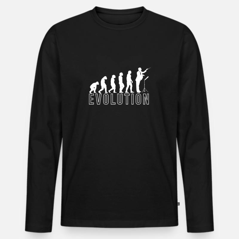 Evolution Dirigent T-Shirt Geschenk - Männer Premium Bio Langarmshirt - Schwarz
