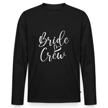 Bride Crew Team Braut T-Shirt JGA Geschenk - Männer Premium Bio Langarmshirt - Schwarz - Vorne - Nico (187cm)
