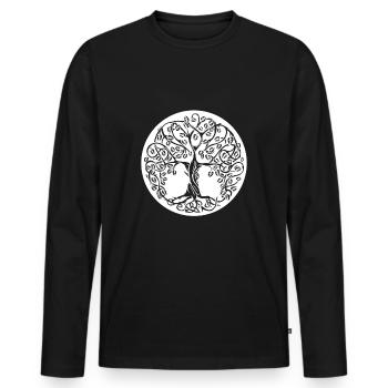 Arbre de vie viking Tree Of Life Vikings - T-shirt manches longues Premium bio Homme - noir - Devant - Nico (187cm)