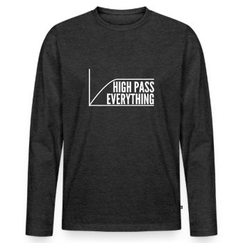 High Pass Everything Tontechniker Mischen Shirt - Männer Premium Bio Langarmshirt - Anthrazit meliert - Vorne - Nico (187cm)