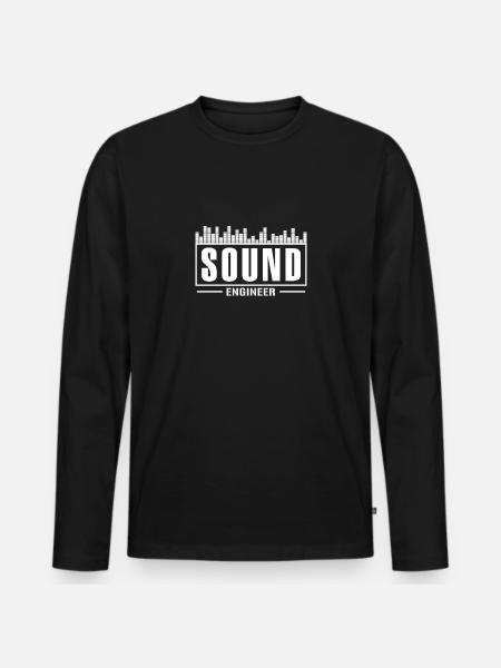 Sound Engineer Tontechniker Geschenk - Männer Premium Bio Langarmshirt - Schwarz