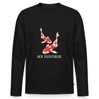 Koi Flüsterer Geschenk Koi Teich Besitzer - Männer Premium Bio Langarmshirt - Schwarz - Vorne - Nico (187cm)