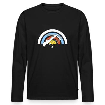 Crossbow Sagittarius Gift - Men's Premium Organic Long Sleeve Shirt - black - Front - Nico (187cm)
