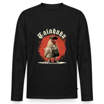 Talahon - Talahuhn - Men's Premium Organic Long Sleeve Shirt - black - Front - Nico (187cm)
