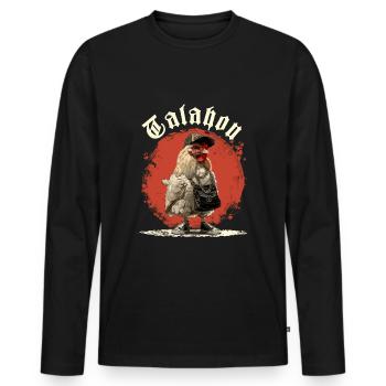 Talahon - Talahuhn - Men's Premium Organic Long Sleeve Shirt - black - Front - Nico (187cm)