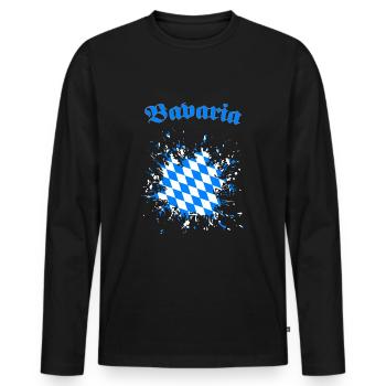 Masque Bavière Bavière - T-shirt manches longues Premium bio Homme - noir - Devant - Nico (187cm)