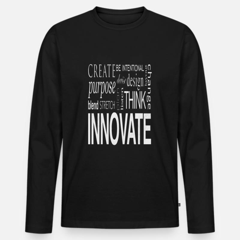 Create Design Innovate - Männer Premium Bio Langarmshirt - Schwarz