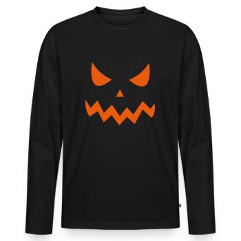 Halloween - Männer Premium Bio Langarmshirt - Schwarz - Vorne - Nico (187cm)