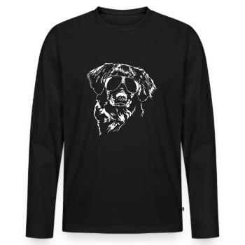 NOVA SCOTIA DUCK TOLLING RETRIEVER cool - Männer Premium Bio Langarmshirt - Schwarz - Vorne - Nico (187cm)