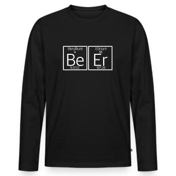 Bier | Periodensystem, grillen, Chemie - Männer Premium Bio Langarmshirt - Schwarz - Vorne - Nico (187cm)