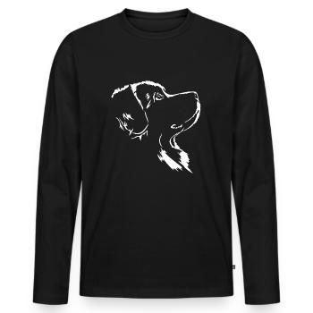 Newfoundland Dog Dogs Neufi Wilsigns - Men's Premium Organic Long Sleeve Shirt - black - Front - Nico (187cm)
