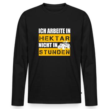Idée cadeau fermier fermier - T-shirt manches longues Premium bio Homme - noir - Devant - Nico (187cm)