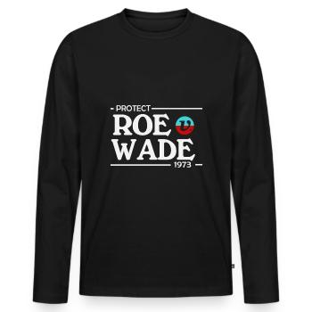 Schützen Sie Roe Gegen Wade 1973 - Männer Premium Bio Langarmshirt - Schwarz - Vorne - Nico (187cm)