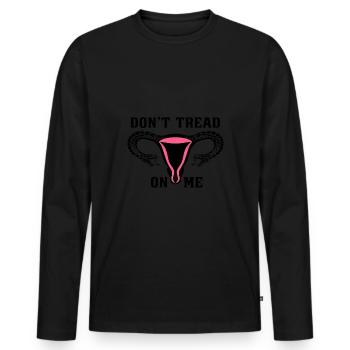 Trete Nicht Auf Mich - Männer Premium Bio Langarmshirt - Schwarz - Vorne - Nico (187cm)