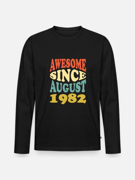 Great since August 1982 - Men's Premium Organic Long Sleeve Shirt - black