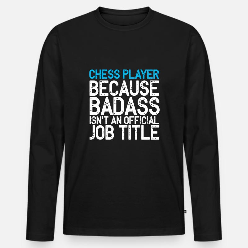 Schach - Männer Premium Bio Langarmshirt - Schwarz