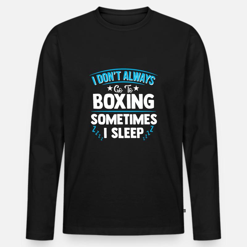 Boxen - Männer Premium Bio Langarmshirt - Schwarz