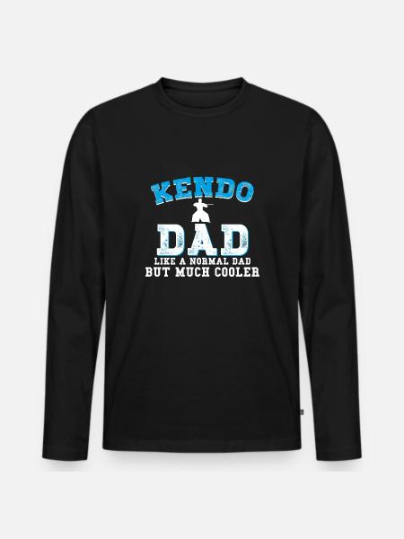 Kendo - Men's Premium Organic Long Sleeve Shirt - black